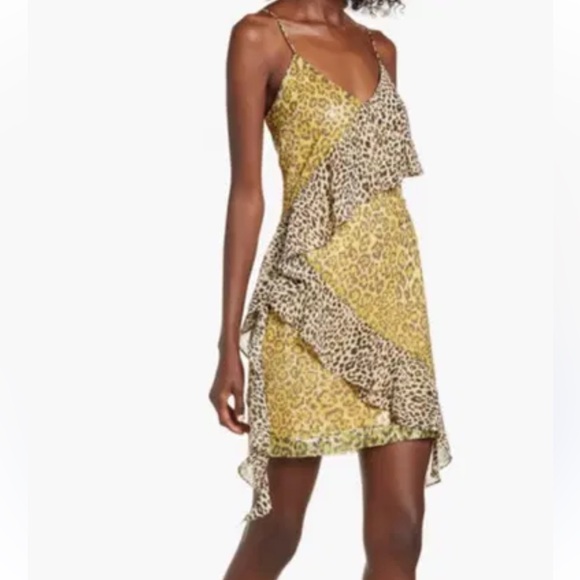 Revolve Endless Rose Sequin Cheetah Cami Dress - Picture 1 of 10